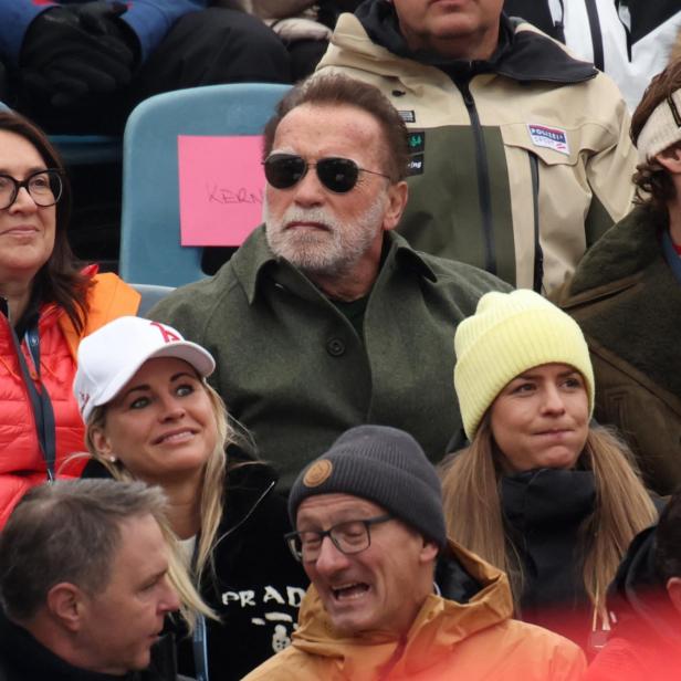 Arnold Schwarzenegger traf bei Hahnenkamm-Abfahrt auf Fußballstar