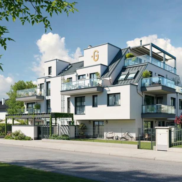 Wohnbau mit Eigentumswohnungen in der Tamariskengasse 34 in Aspern. 