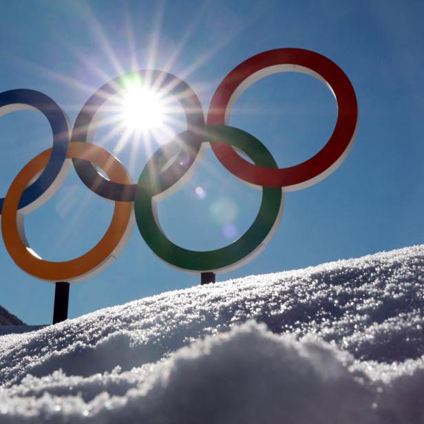 Die Olympischen Ringe sind bereit