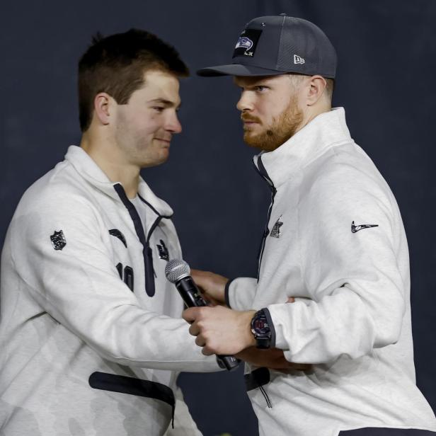 Drake Maye und Sam Darnold