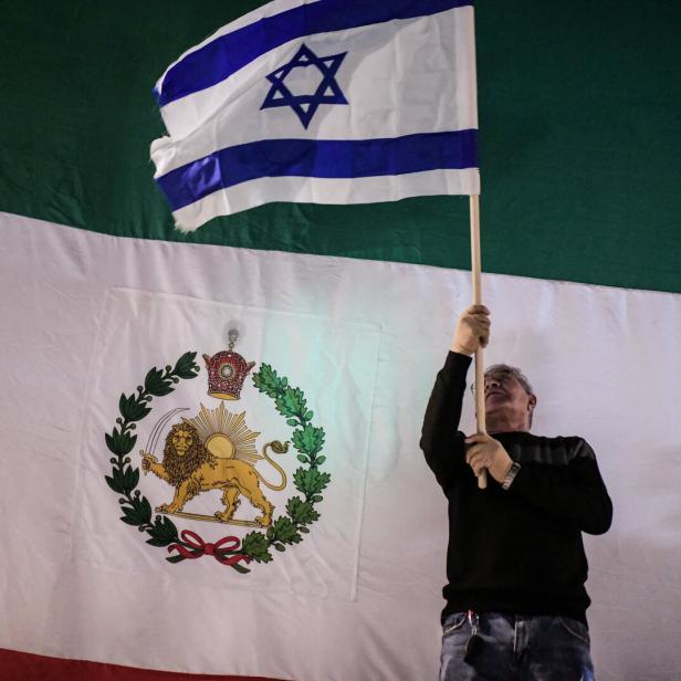 Israelis rally against the government of Iran, in Holon, Israel