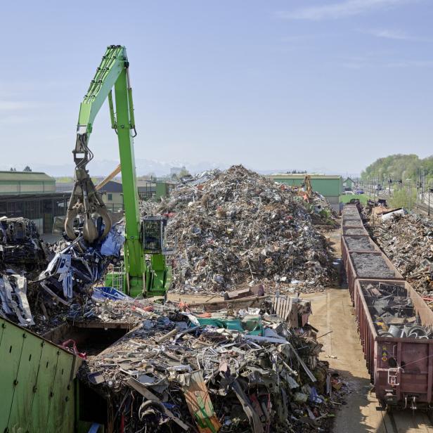 Bahntransport von Recycling-Material