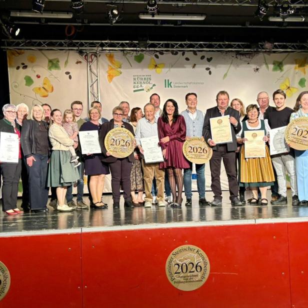 Gruppenfoto auf der Bühne