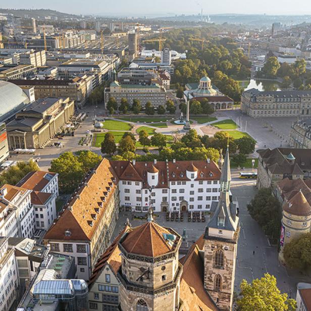 Stuttgart aus der Vogelperspektive
