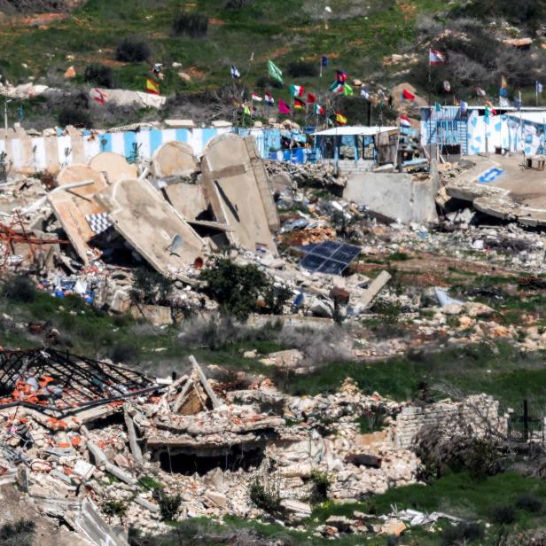 Diese zerstörten Häuser wurden auch von UNIFIL-Truppen genutzt.  