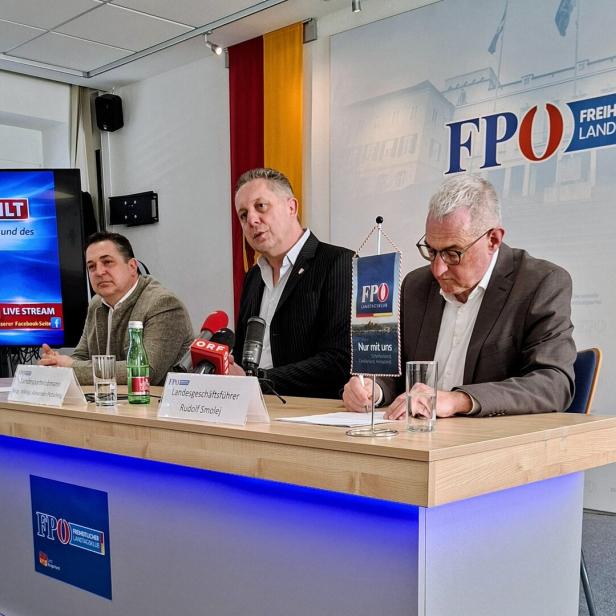 FPÖ Burgenland, LAbg. Smolej, LPO Petschnig, KO Ries (v.re.)