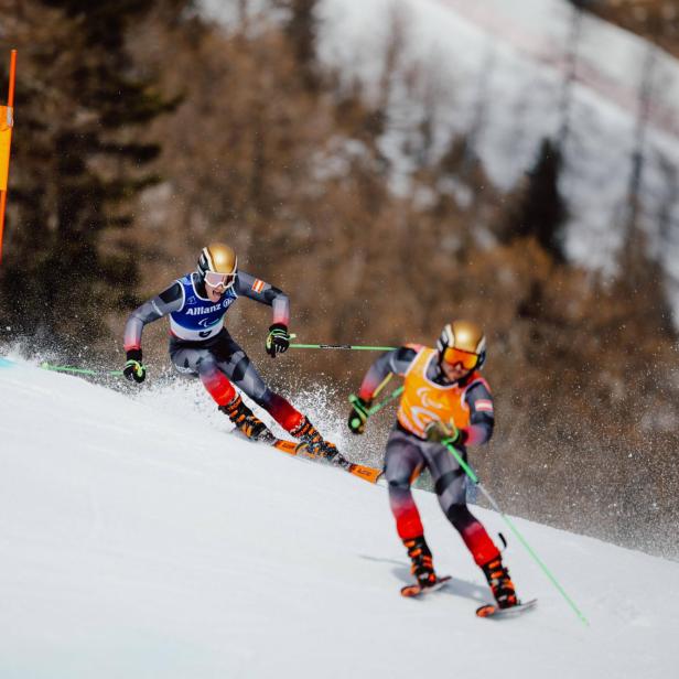 Johannes Aigner mit Guide Nico Haberl.