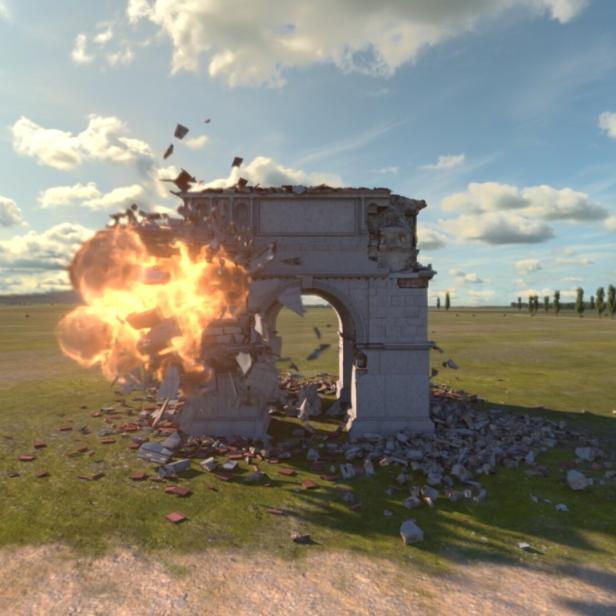 Das Heidentor in Carnuntum in einer Visualisierung