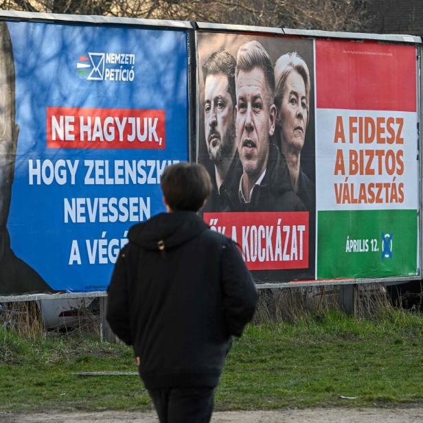 „Lasst uns nicht zulassen, dass Selenskij als letzter lacht“: Die Übermacht der ungarischen Regierung spiegelt sich in der  enormen Wahlpropaganda wieder.