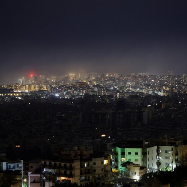 Beirut and its southern suburbs during a rainstorm
