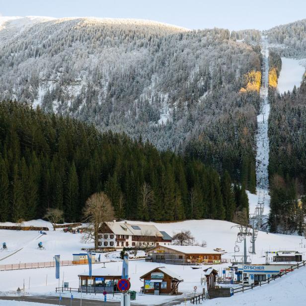 Winterpanorama eines Ortes