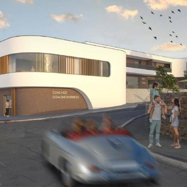 Ein Rendering des geplanten Gemeindezentrums.