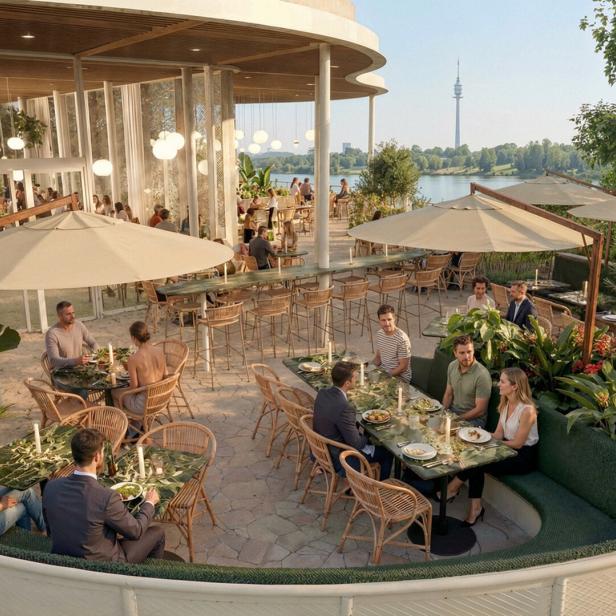 Das Inselrestaurant am Pier 22 in Wien.
