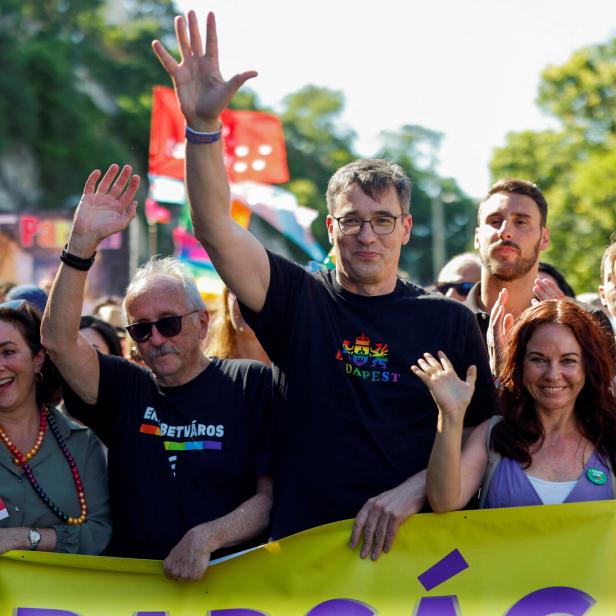 Bürgermeister  Gergely Karácsony bei der Pride in Budapest  im Juni 2025 – die Orbán verbieten wollte. Und scheiterte.