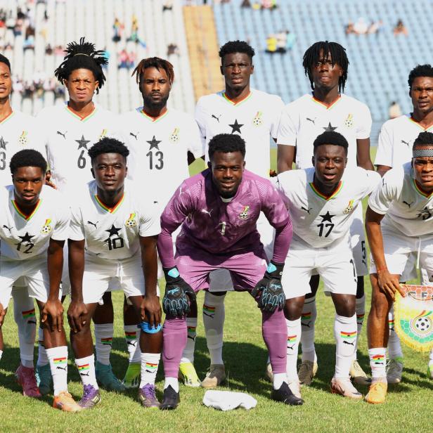 Das Fußball-Nationalteam von Ghana.