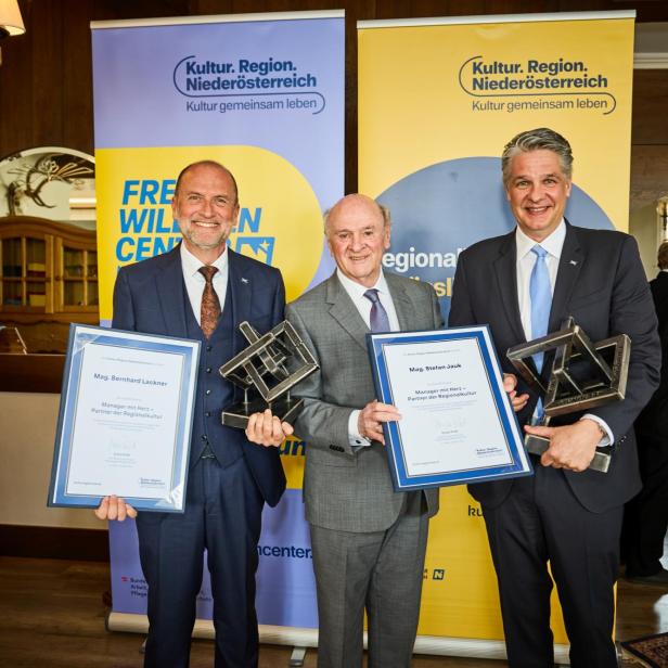 Bernhard Lackner, Erwin Pröll und Stefan Jauk.