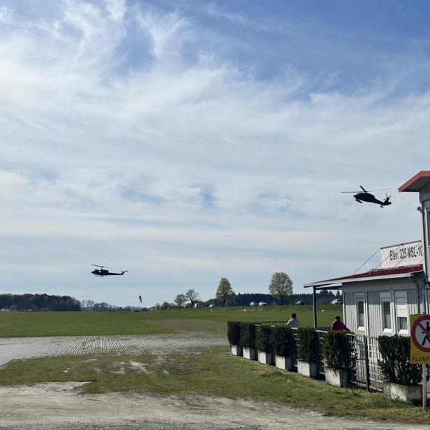 Bundesheerhubschrauber landen