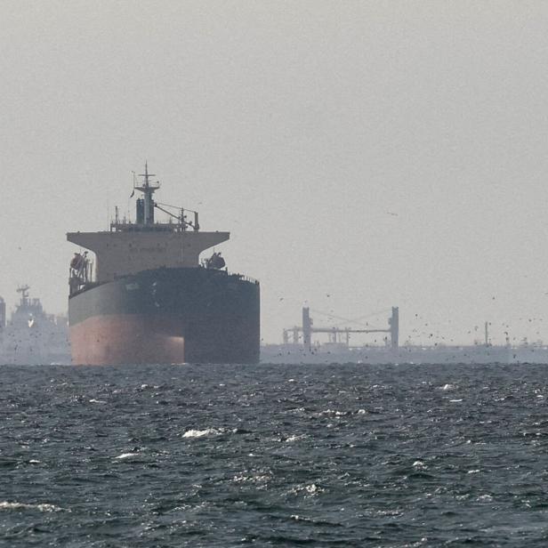 FILE PHOTO: FILE PHOTO: Cargo ships in the Gulf, near the Strait of Hormuz