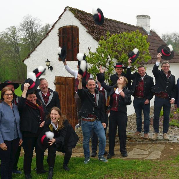 Mostbarone beim Lehrpfad des Seppelbauern in Pittersberg