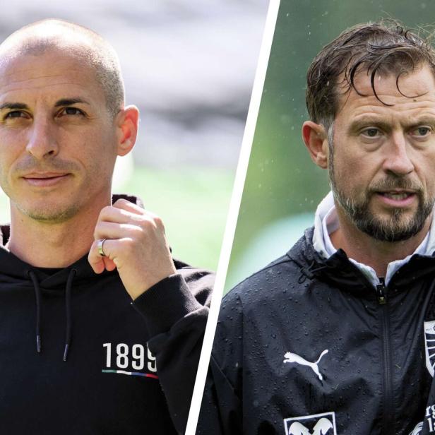 Braunschweig-Trainer Kornetka (r.) und sein Co Kulovits