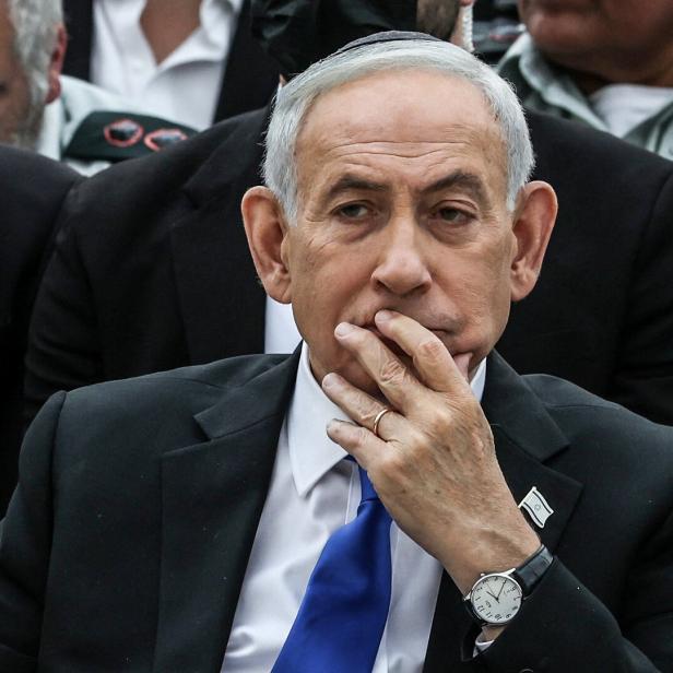 Netanjahu bei der israelischen Feier zum nationalen Gedenkstag für gefallene Soldaten.