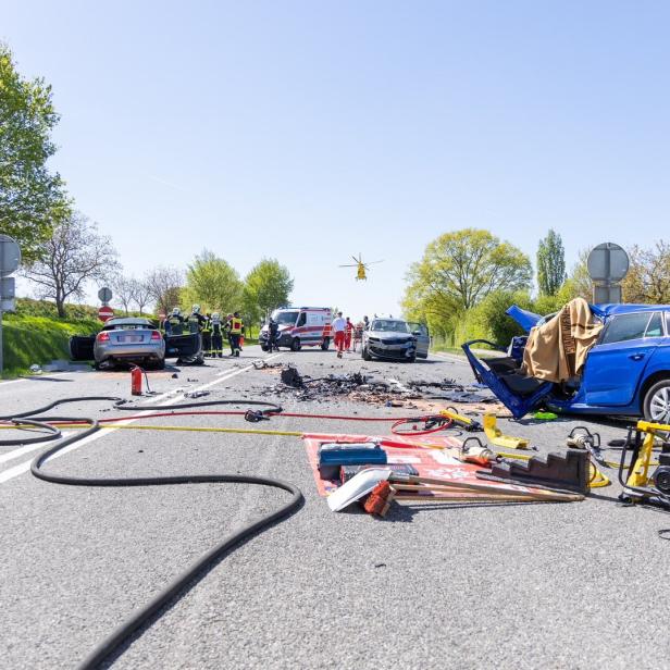 Unfallstelle auf der B218
