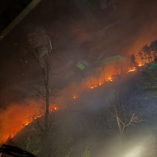 Waldbrand nördlich von Graz 