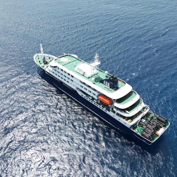 Das Kreuzfahrtschiff "MV Hondius".