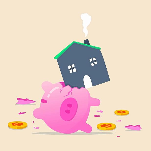 Geld aus dem Sparschwein für den Wohnungskauf
