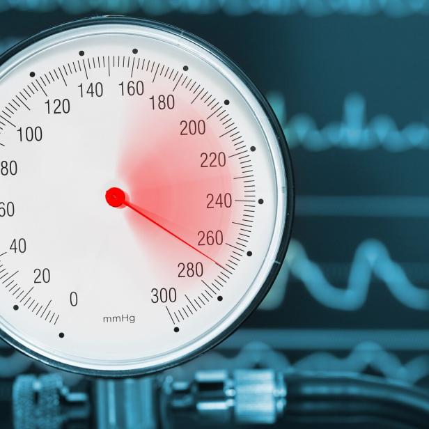 High blood pressure diagnostics medical concept