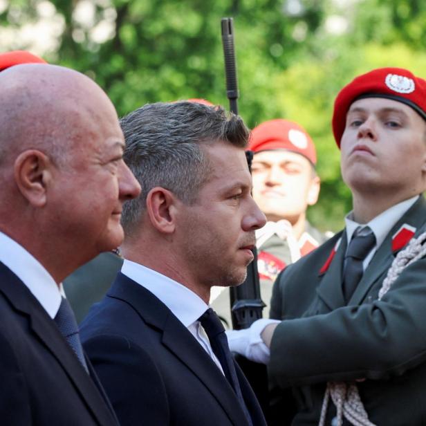Péter Magyar und Christian Stocker in Wien.