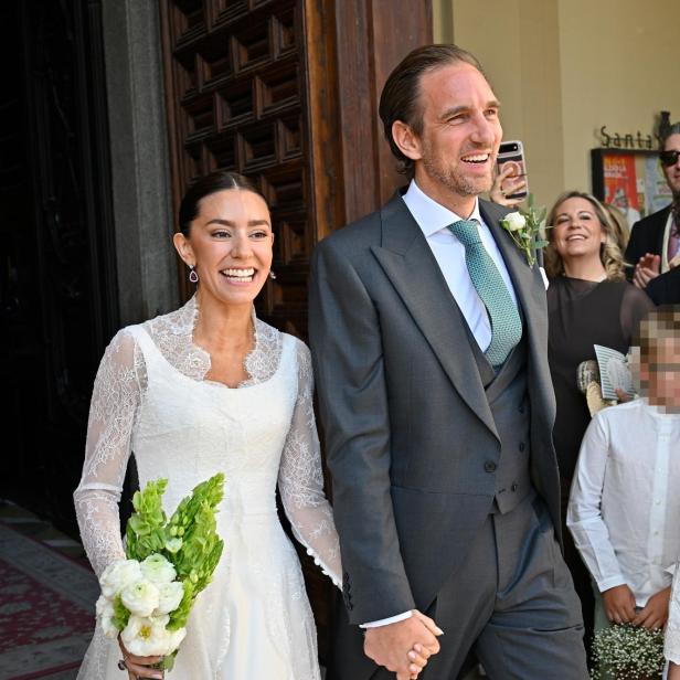 Amanda Lange und Friedrich Graf von Schönburg am Tag ihrer Hochzeit