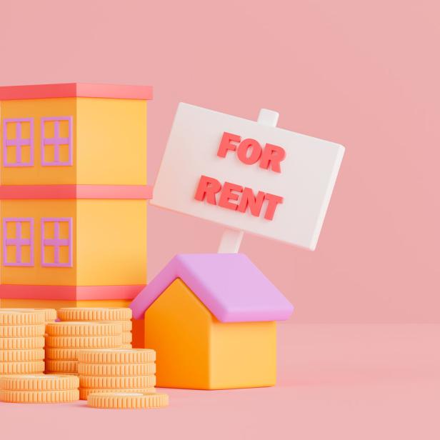 3d rendering concept real estate investment illustration.