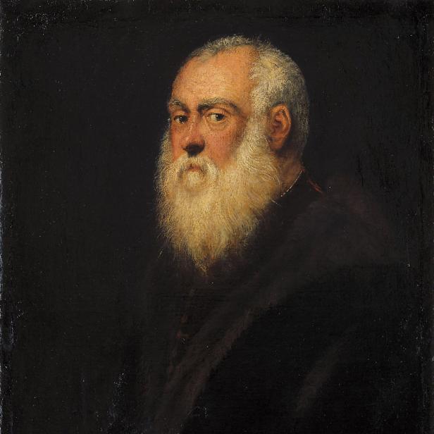 Bildnis eines weißbärtigen Mannes um 1570 | Jacopo Robusti, gen. Tintoretto