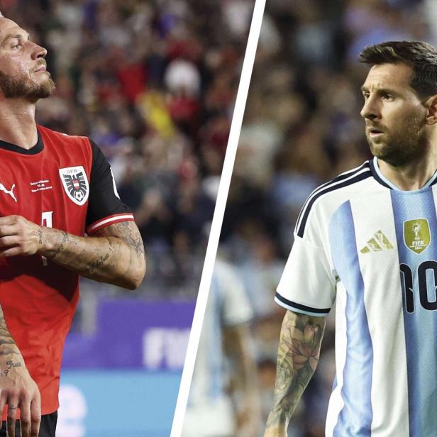 Vergleich der Starspieler: Marko Arnautovic (li.) und Lionel Messi
