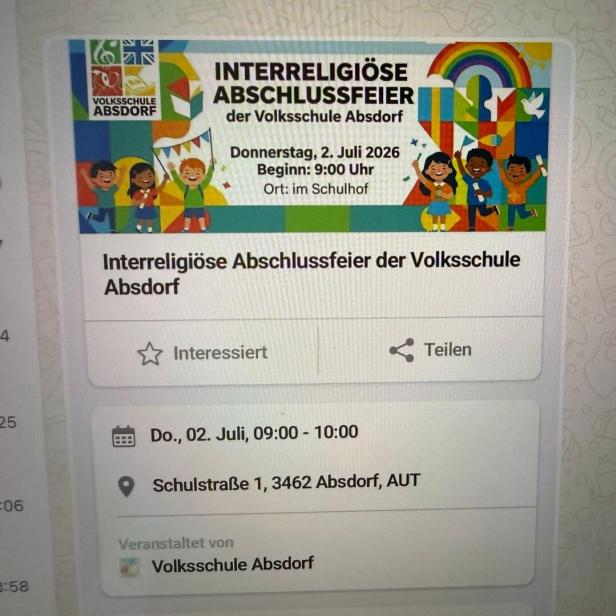 Einladung zu Abschlussfest 