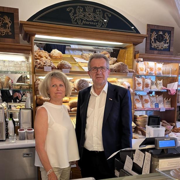 Bäckerei-Chefin Hartner und WK-Obmann Pilz.