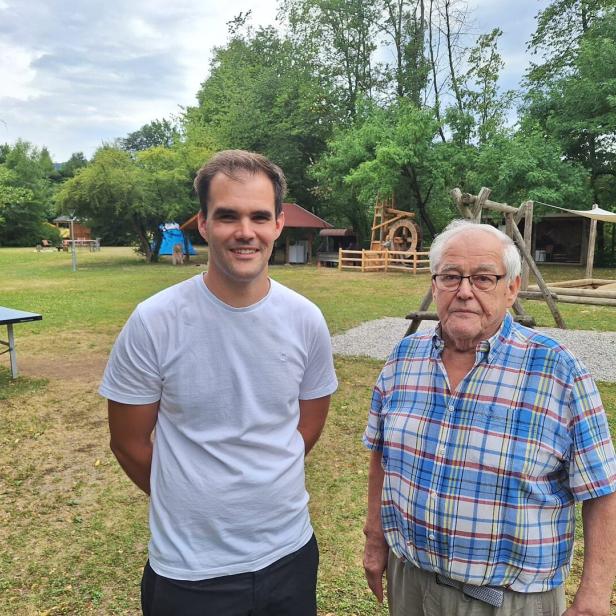 Klaus Aigner und Karl-Heinz Kaiser Campingplatz Purgstall
