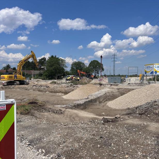 Die Bauarbeiten an der Anschlussstelle zur S4 in Wiener Neustadt.
