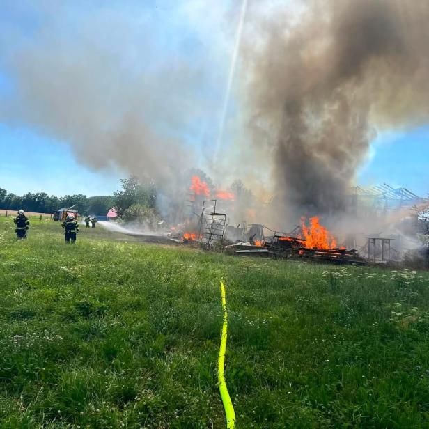 Feuer auf Feld