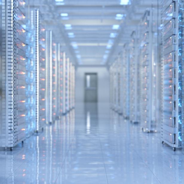 Bright server room