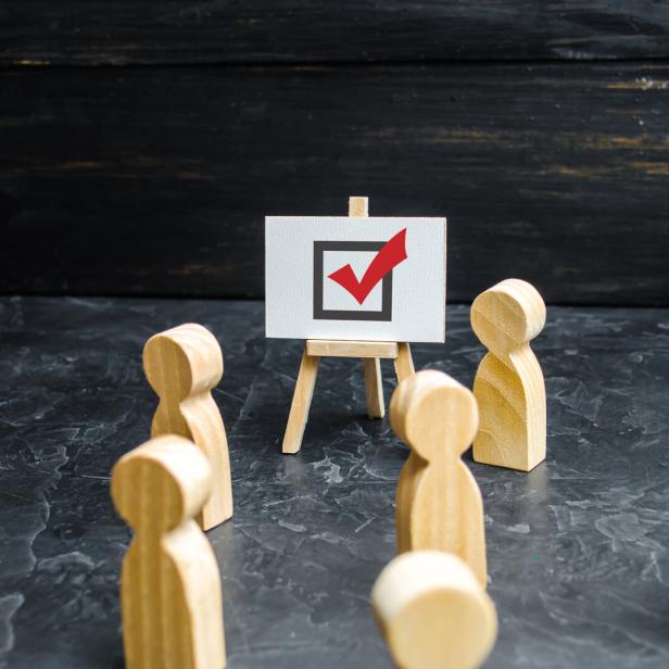 A person agitates people and employees to vote in an election or referendum. Political race, problem solving, propoganda. Business planning and management. Presentation and speech.
