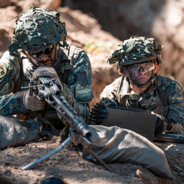 ++ THEMENBILD ++ ÜBUNG VERTEIDIGUNGSMINISTERIUM "SCHARFSCHIESSEN DER THERESIANISCHEN MILITÄRAKADEMIE BEI TAG"