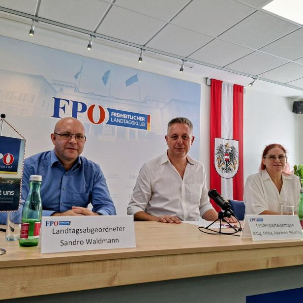FPÖ, Sandro Waldmann, Alexander Petschnig und Michelle Whitfield