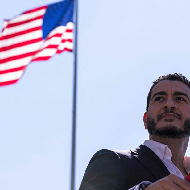 US-MICHIGAN-DEMOCRATIC-SENATE-PRIMARY-WINNER-ABDUL-EL-SAYED-HOLD