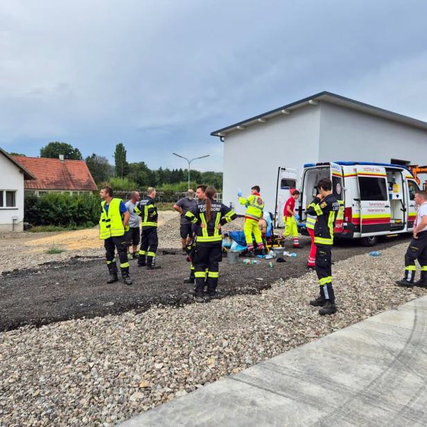 Unfall in der Kläranlage Loosdorf. 