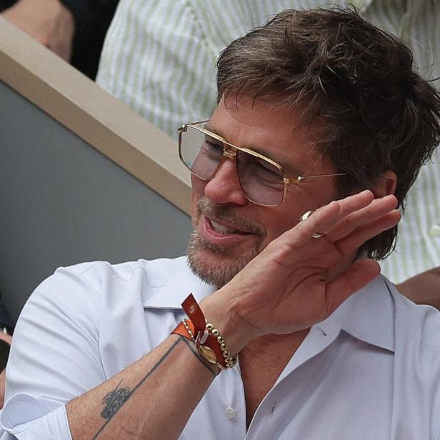 Brad Pitt bei einem Tennisturnier.