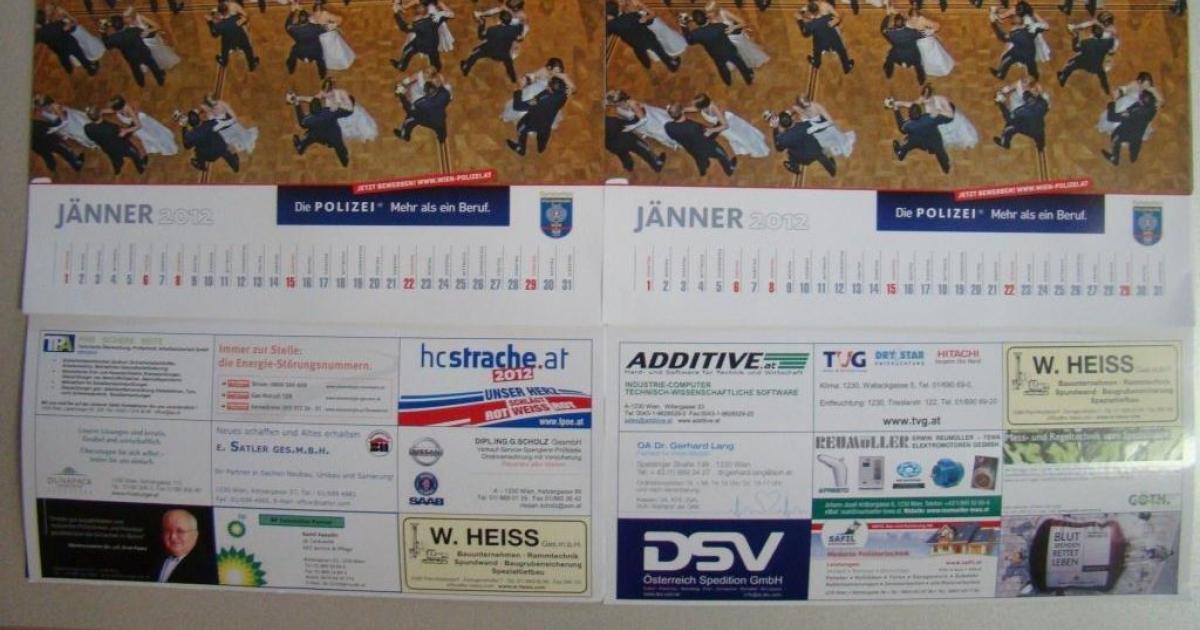 FPÖ-Inserat: Polizei zieht Kalender ein