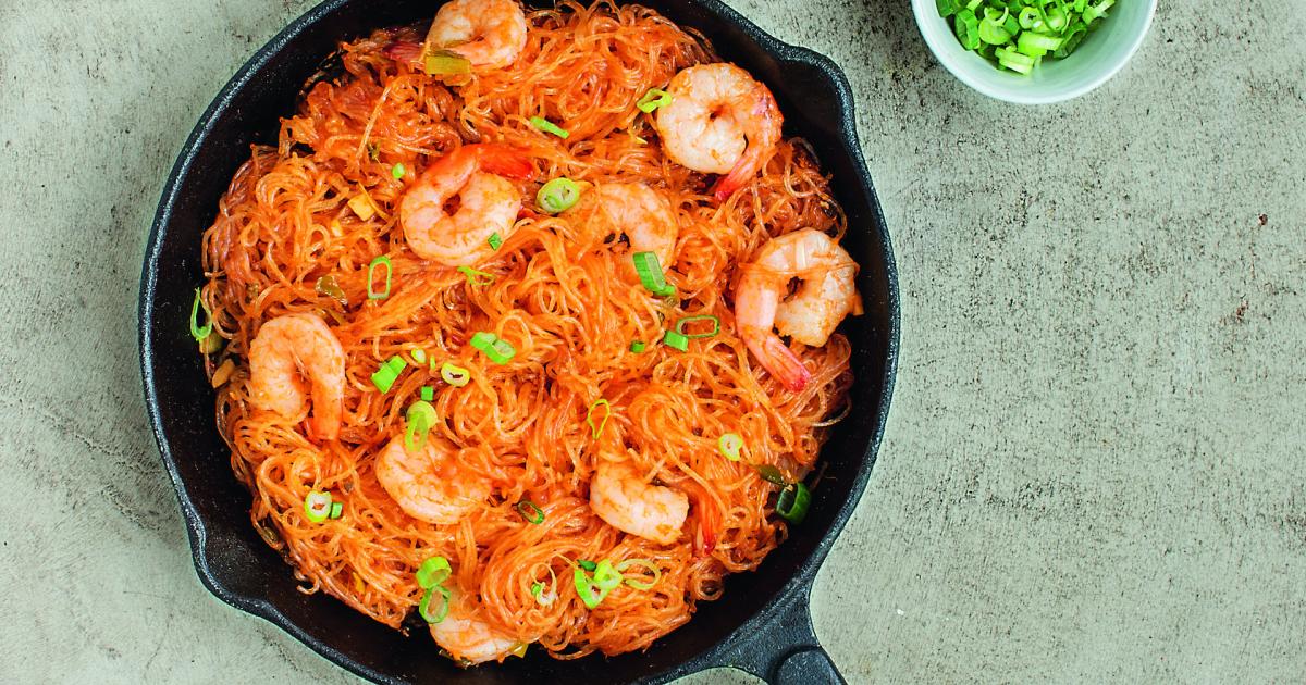 Rezept: Garnelen mit Glasnudeln