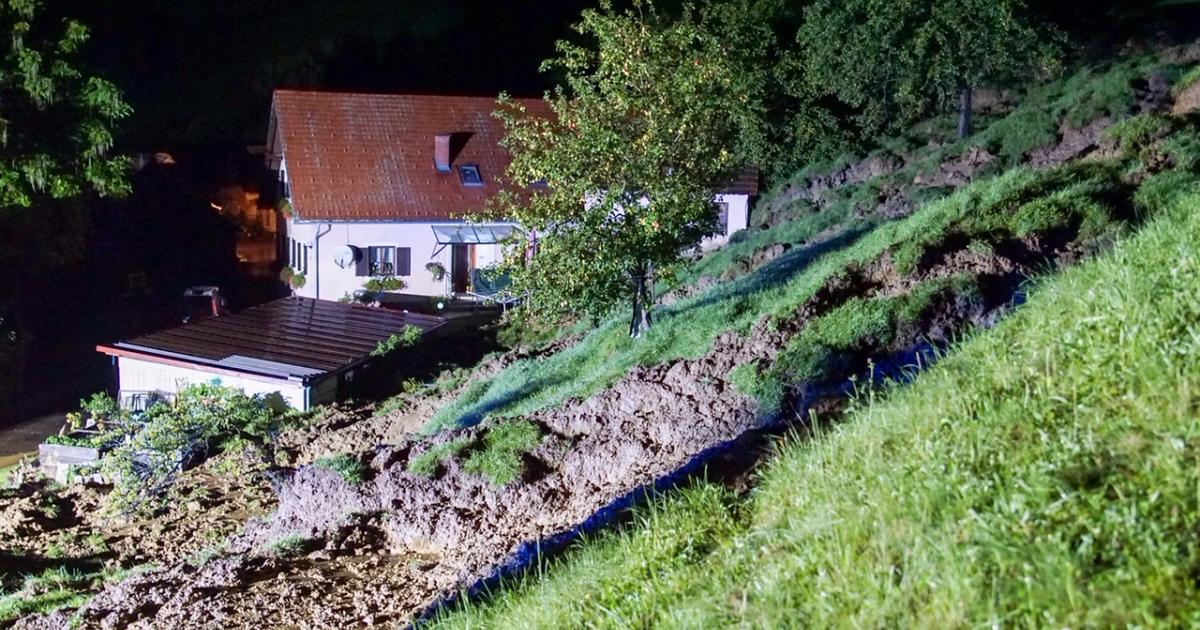 Nach Hangrutschung in Südoststeiermark mehrere Gebäude gefährdet